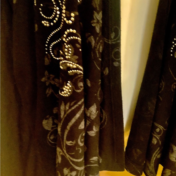 Open beaded Cardigan by VENUS size XL black w silver beading in great sh… - Picture 5 of 6